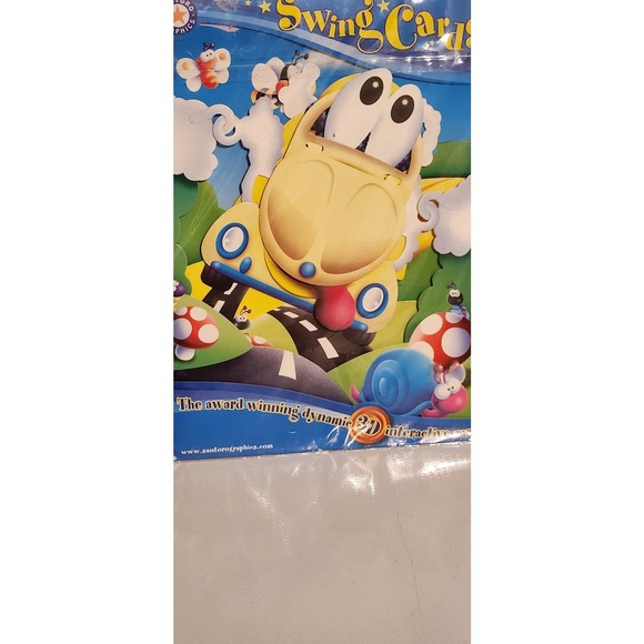 Swimg cards 3d greeting card yellow vw Volkswagen bug new and sealed all ages - Picture 4 of 8